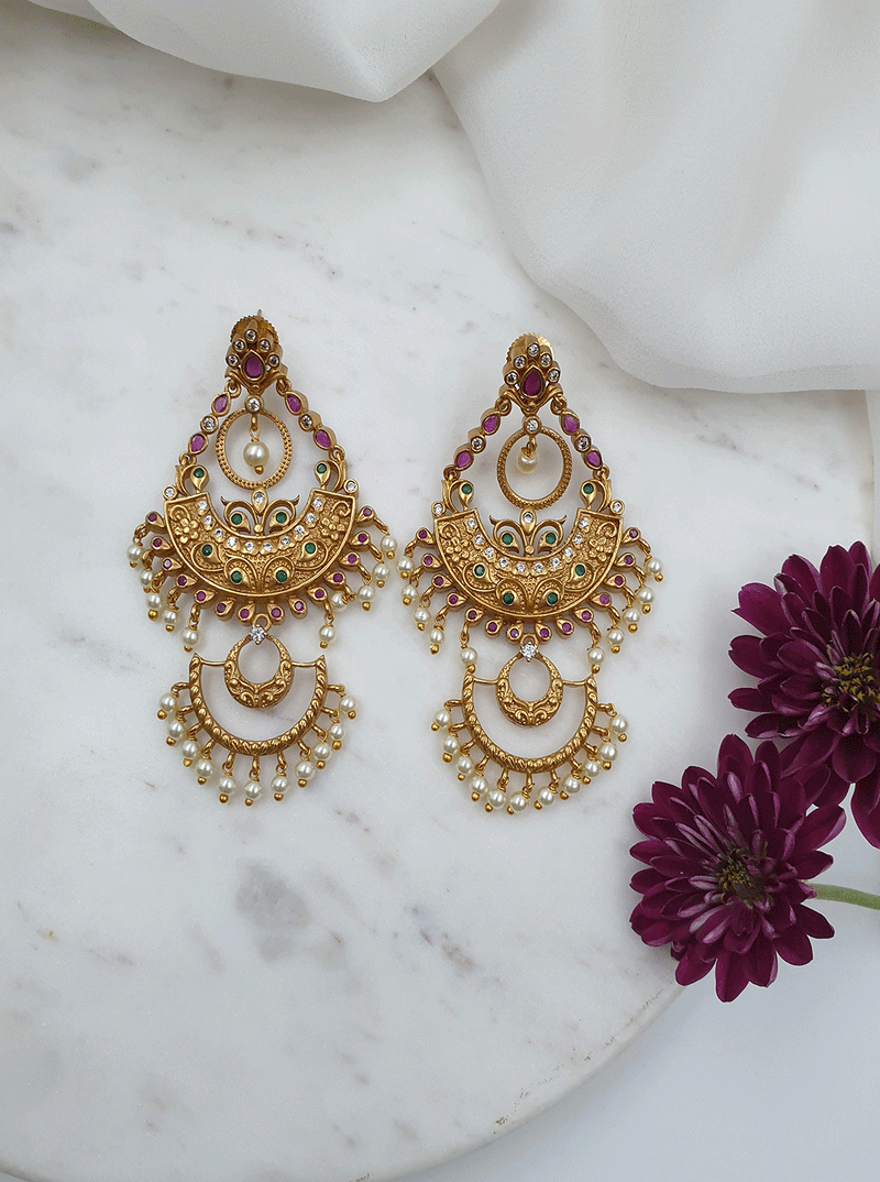 Gorgeous chandbali earrings - VCCE11415