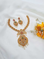Floral designer matte necklace - VCCNE9004