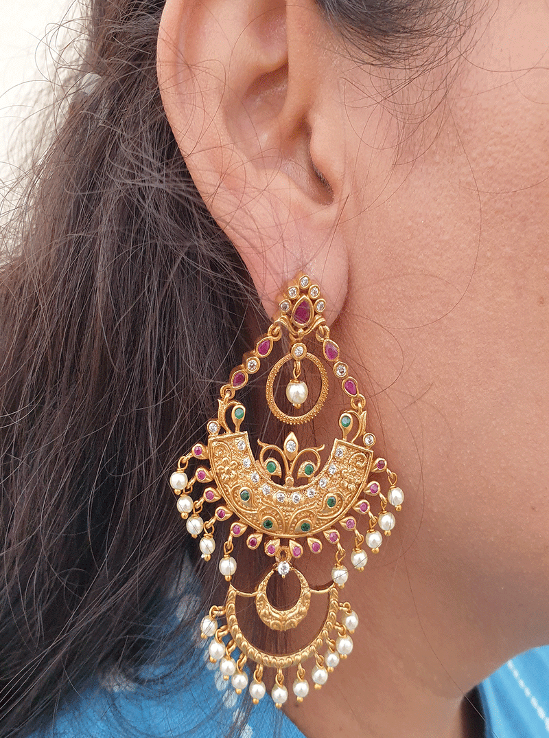Gorgeous chandbali earrings - VCCE11415
