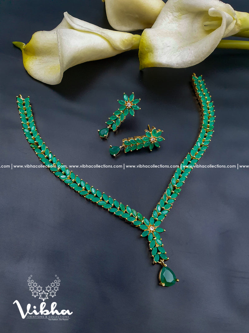 Ruby And Emerald Necklace - VCCNE7063