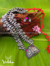 Silver Replica Lakshmi Pendant With Grand Haar - VCCGS1093