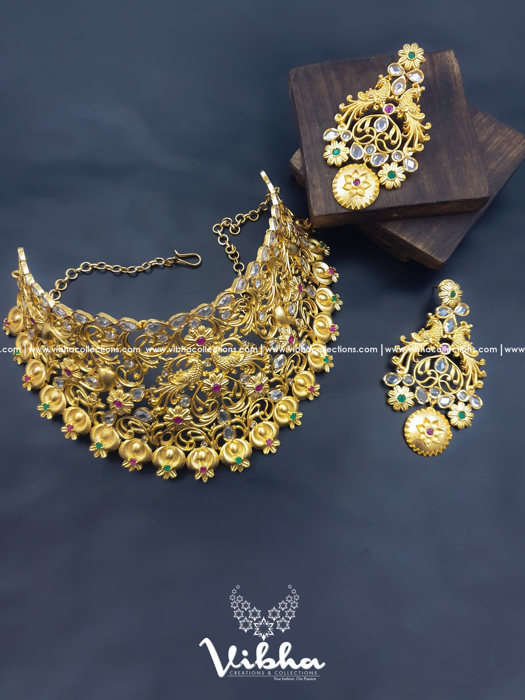 Hania Exclusive bridal choker with earrings - VCCWE5577