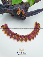 Amulya Kemp stone necklace with earrings - VCCNE5461