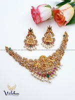Indu Lakshmi Necklace With Earrings - VCCNE5459